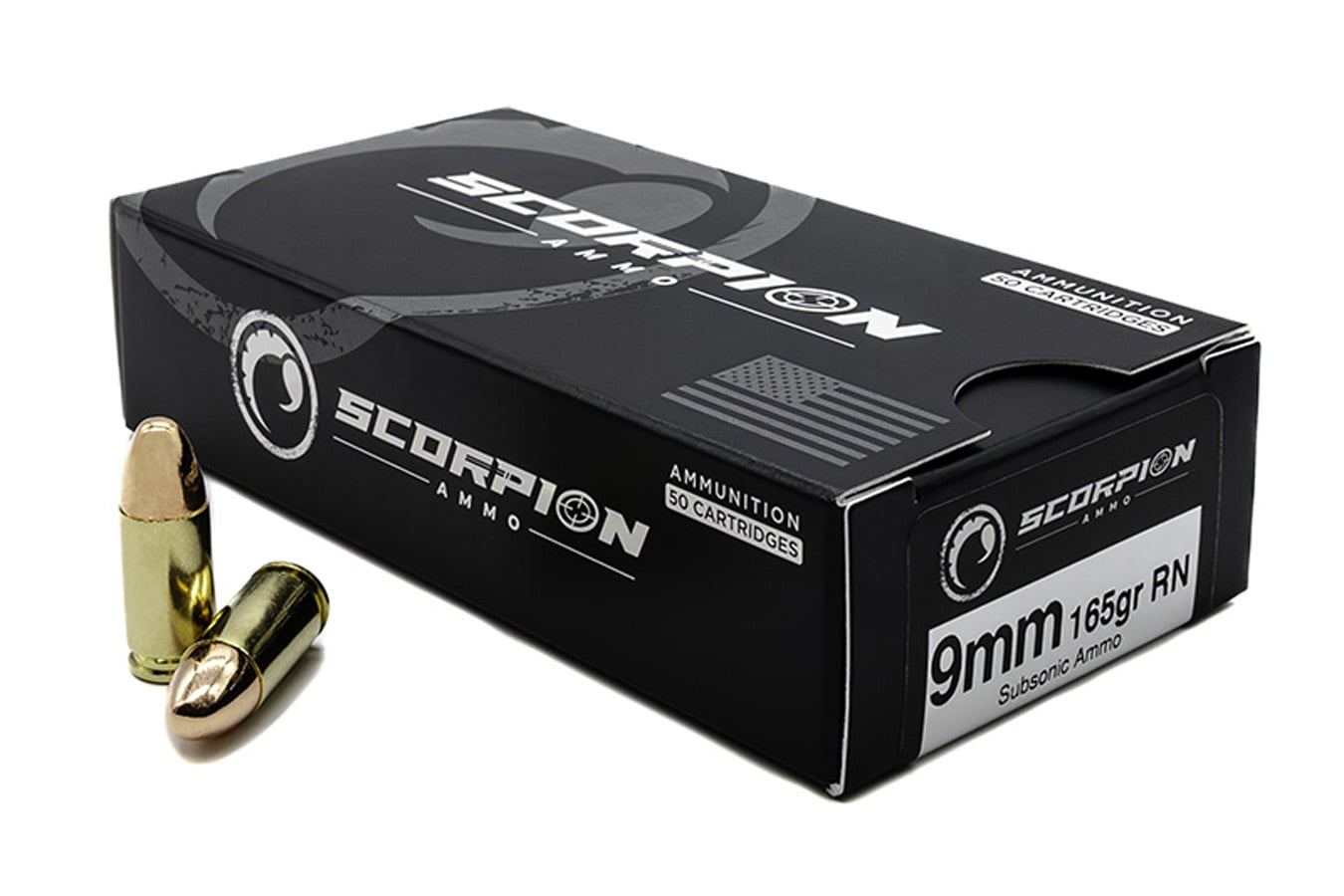 Scorpion 9mm 165 gr RN Subsonic 50/Box